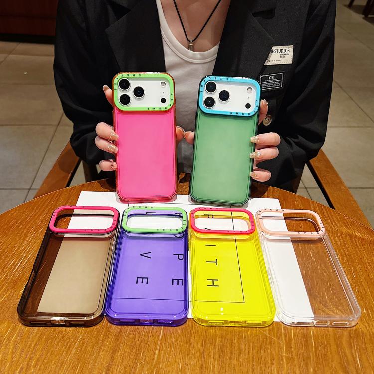 Color Contrast Lens Frame Transparent TPU Phone Case, For iPhone 18 Pro / 17 Pro, For iPhone 18 Pro Max / 17 Pro Max