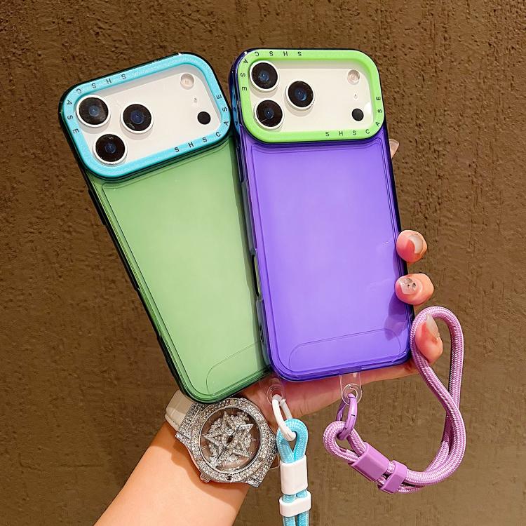 Color Contrast Lens Frame Transparent TPU Phone Case with Lanyard, For iPhone 18 Pro / 17 Pro, For iPhone 18 Pro Max / 17 Pro Max