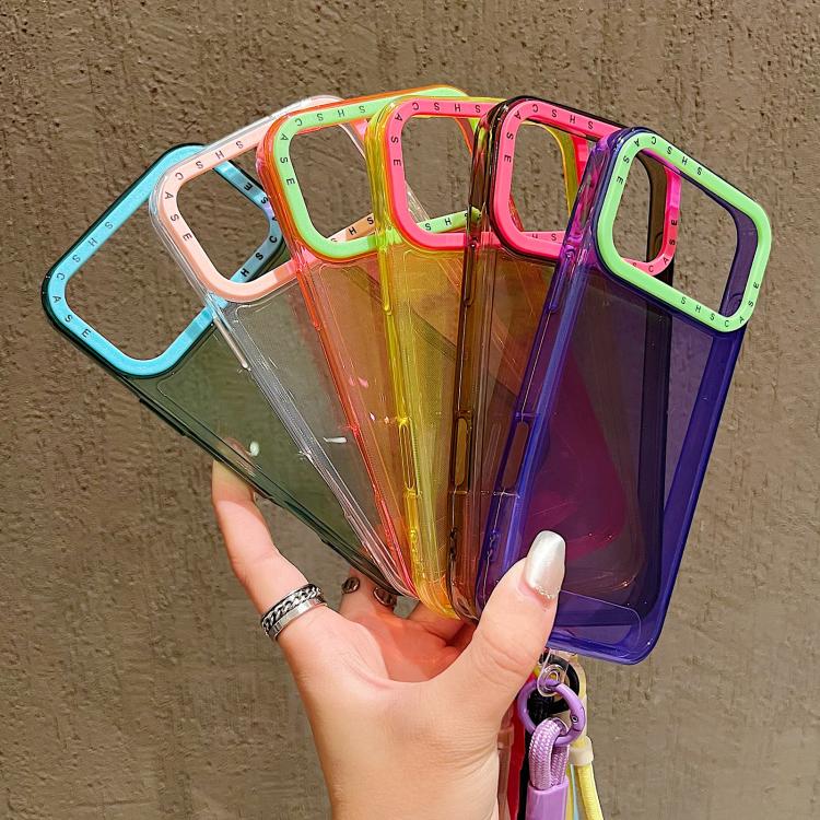 Color Contrast Lens Frame Transparent TPU Phone Case with Lanyard, For iPhone 18 Pro / 17 Pro, For iPhone 18 Pro Max / 17 Pro Max