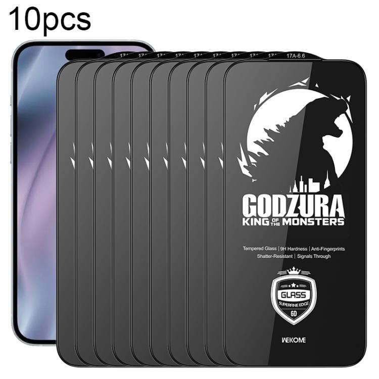 WK WTP-124 10pcs 6D Curved Ultra-Fine Edge HD Full-Screen Tempered Glass Film, For iPhone 18 Pro / 17 Pro, For iPhone 18 Pro Max / 17 Pro Max, For iPhone 16 Pro / 17, For iPhone 17 Air, For iPhone 16 Pro Max, For iPhone 16 Plus / 15 Plus               ...