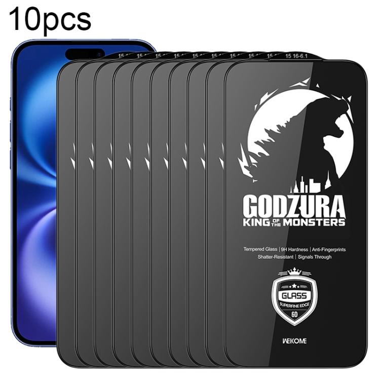 WK WTP-124 10pcs 6D Curved Ultra-Fine Edge HD Full-Screen Tempered Glass Film, For iPhone 18 Pro / 17 Pro, For iPhone 18 Pro Max / 17 Pro Max, For iPhone 16 Pro / 17, For iPhone 17 Air, For iPhone 16 Pro Max, For iPhone 16 Plus / 15 Plus               ...