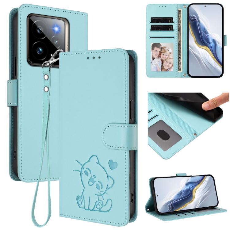 Embossed Heart Cat Leather Phone Case with Hand Strap, For Realme GT 7 Pro 5G / GT7 Pro Racing, For Realme C63 5G Global, For Realme 13 / 12 / 12x / C65 5G Global, For Realme C63 / C61 / Note 60 4G Global