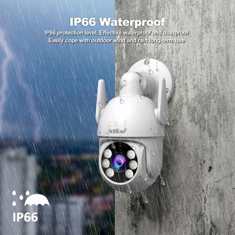 SriHome NVS009-IPC059 5MP 4-CH NVR WiFi IP Camera Kit, EU Plug, US Plug, UK Plug, AU Plug