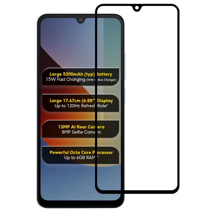 High Aluminum Full Screen Silk Printing Tempered Glass Film, For Redmi A7 4G 171.8mm, For Redmi 17C 4G, For Xiaomi Poco C81x 4G, For Xiaomi Poco M8s 5G, For Xiaomi Poco C81 Pro 4G, For Redmi A7 Pro 171mm / Poco C85x 5G, For Redmi R70 5G / R70m 5G      ...