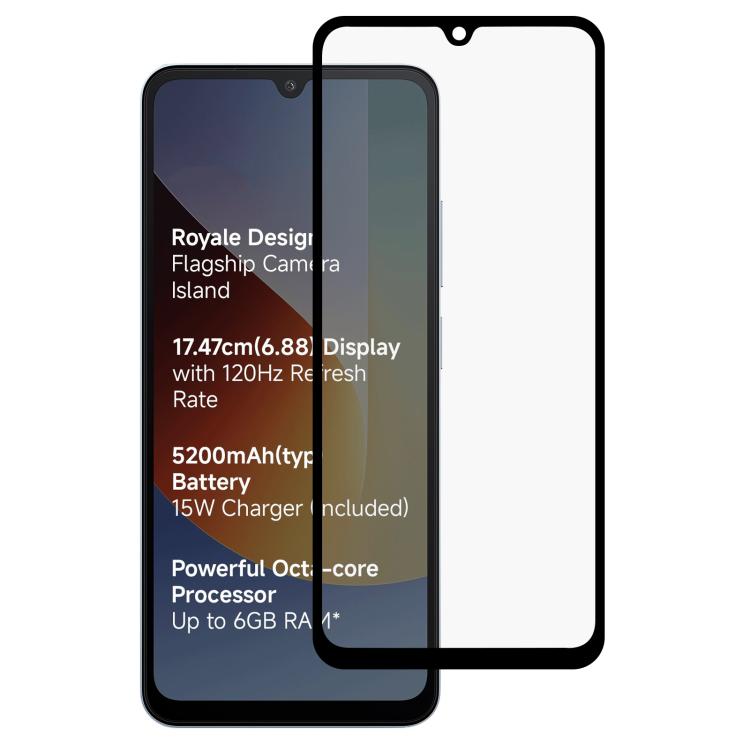 High Aluminum Full Screen Silk Printing Tempered Glass Film, For Redmi A7 4G 171.8mm, For Redmi 17C 4G, For Xiaomi Poco C81x 4G, For Xiaomi Poco M8s 5G, For Xiaomi Poco C81 Pro 4G, For Redmi A7 Pro 171mm / Poco C85x 5G, For Redmi R70 5G / R70m 5G      ...