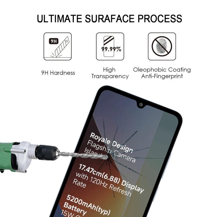 High Aluminum Full Screen Silk Printing Tempered Glass Film, For Redmi A7 4G 171.8mm, For Redmi 17C 4G, For Xiaomi Poco C81x 4G, For Xiaomi Poco M8s 5G, For Xiaomi Poco C81 Pro 4G, For Redmi A7 Pro 171mm / Poco C85x 5G, For Redmi R70 5G / R70m 5G      ...