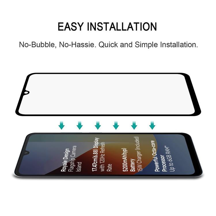 25pcs High Aluminum Full Screen Silk Printing Tempered Glass Film, For Redmi A7 4G 171.8mm, For Redmi 17C 4G, For Xiaomi Poco C81x 4G, For Xiaomi Poco M8s 5G, For Xiaomi Poco C81 Pro 4G, For Redmi A7 Pro 171mm / Poco C85x 5G, For Redmi R70 5G / R70m 5G...