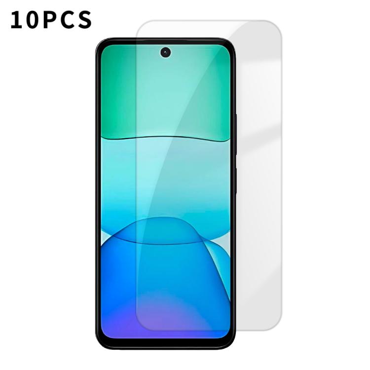 Kalebol 10pcs High-Aluminum Semi-Screen Anti-Fingerprint HD Tempered Glass Film, For Redmi A7 Pro 171mm / Poco C85x 5G, For Redmi R70m 5G, For Redmi R70 5G, For Redmi Turbo 5 Pro Max / Poco X8 Pro Max, For Redmi Turbo 5 5G / Poco X8 Pro 5G, For Redmi K...
