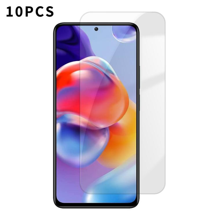 Kalebol 10pcs High-Aluminum Semi-Screen Anti-Fingerprint HD Tempered Glass Film, For Redmi 12C, For Redmi Note 12 Pro Speed, For Redmi Note 11 Pro 5G, For Redmi Note 11E Pro 5G, For Redmi Note 11E 5G, For Redmi Note 11 Pro+ 5G, For Redmi Note 11 5G