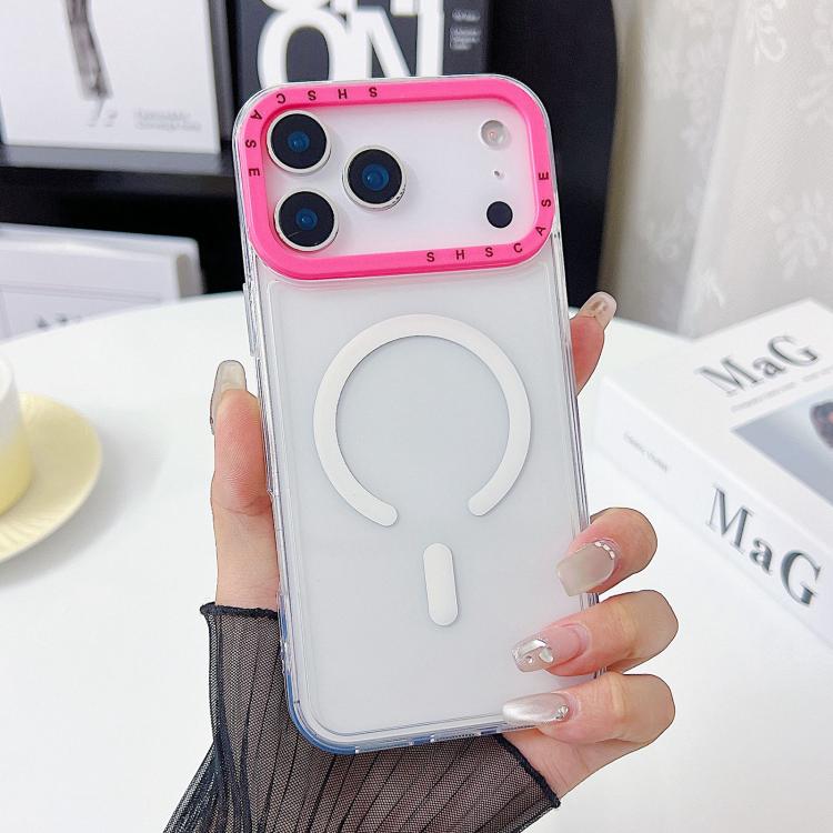 Color Contrast Lens Frame Transparent TPU Magnetic Phone Case, For iPhone 18 Pro / 17 Pro, For iPhone 18 Pro Max / 17 Pro Max