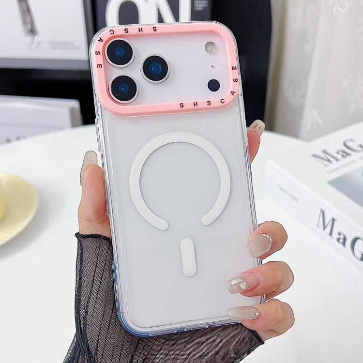 Color Contrast Lens Frame Transparent TPU Magnetic Phone Case, For iPhone 18 Pro / 17 Pro, For iPhone 18 Pro Max / 17 Pro Max