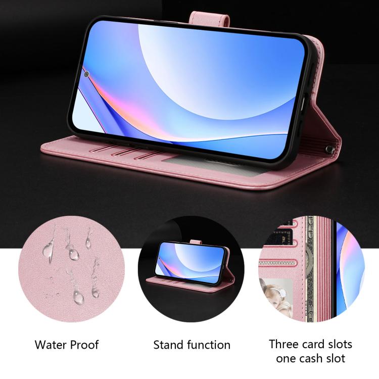 Litter Panda Embossing RFID Leather Phone Case with Lanyard, For Doogee N56 / N56 Pro, For Doogee N60 Pro