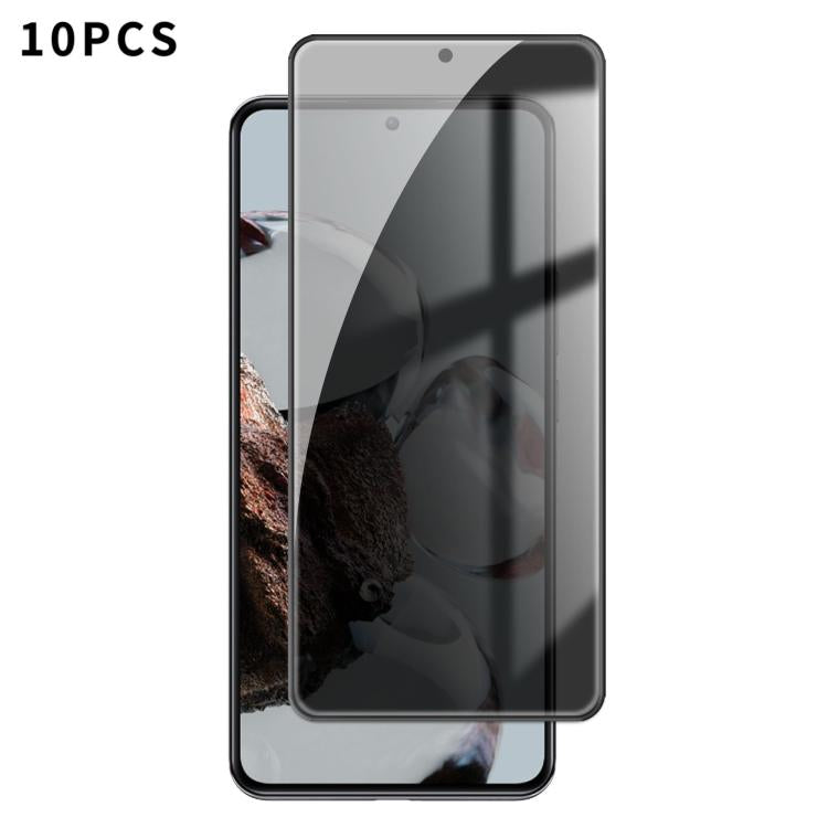 10pcs Kalebol High-Aluminum Screen-Printed Full-Coverage Black-Border Privacy Tempered Glass Film, For Xiaomi Poco C81 Pro 4G, For Xiaomi 17T 5G, For Xiaomi 17 Ultra, For Xiaomi 17 Pro Max, For Xiaomi 17 Pro, For Xiaomi 17, For Xiaomi 15T Pro          ...