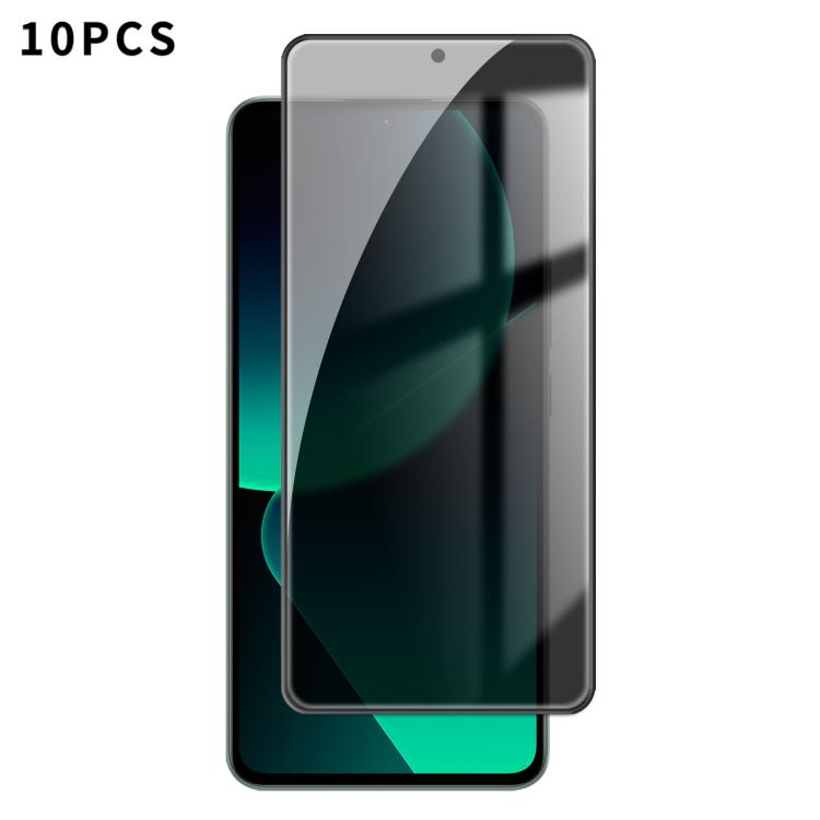10pcs Kalebol High-Aluminum Screen-Printed Full-Coverage Black-Border Privacy Tempered Glass Film, For Xiaomi Poco M8 Power 5G, For Xiaomi 17T Pro 5G, For Xiaomi Poco C81 Pro 4G, For Xiaomi 17T 5G, For Xiaomi 17 Ultra, For Xiaomi 17 Pro Max            ...