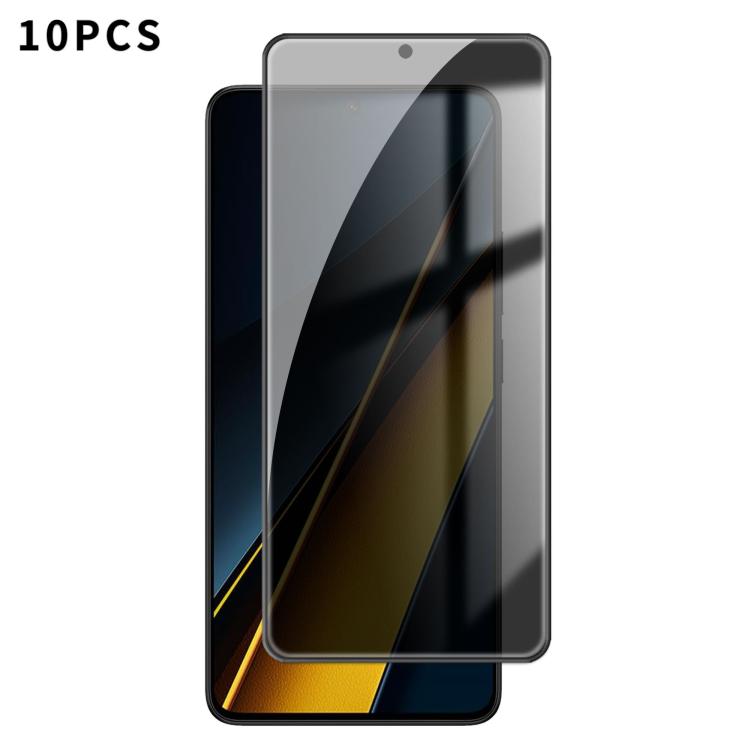 10pcs Kalebol High-Aluminum Screen-Printed Full-Coverage Black-Border Privacy Tempered Glass Film, For Xiaomi Poco M8 Power 5G, For Xiaomi 17T Pro 5G, For Xiaomi Poco C81 Pro 4G, For Xiaomi 17T 5G, For Xiaomi 17 Ultra, For Xiaomi 17 Pro Max            ...