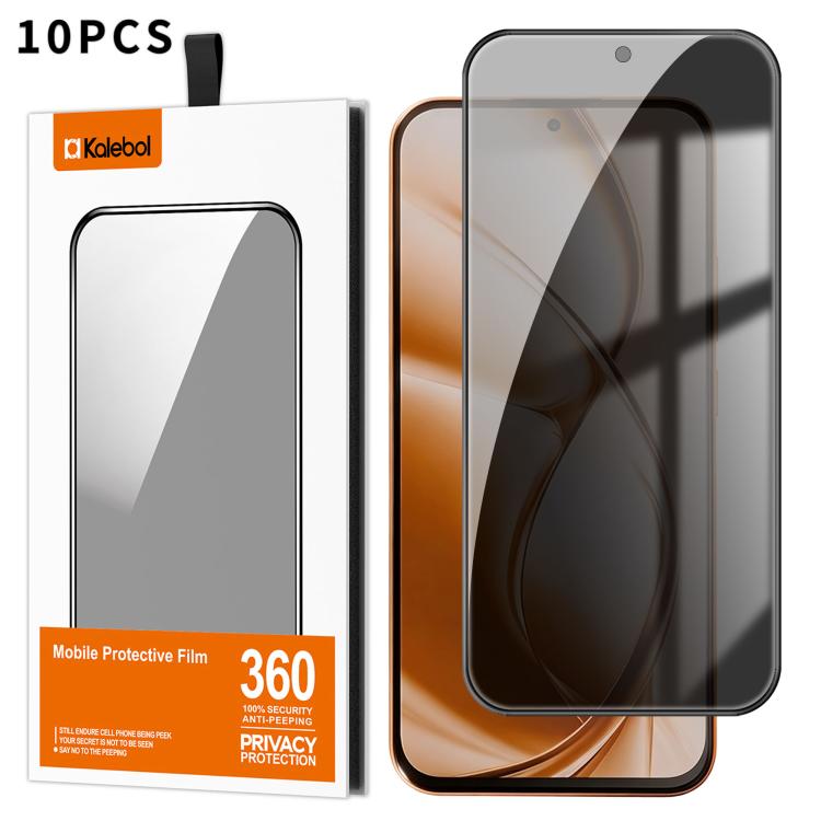 10pcs Kalebol High-Aluminum Screen-Printed Full-Coverage Black-Border Privacy Tempered Glass Film, For Xiaomi Poco M8 Power 5G, For Xiaomi 17T Pro 5G, For Xiaomi Poco C81 Pro 4G, For Xiaomi 17T 5G, For Xiaomi 17 Ultra, For Xiaomi 17 Pro Max            ...