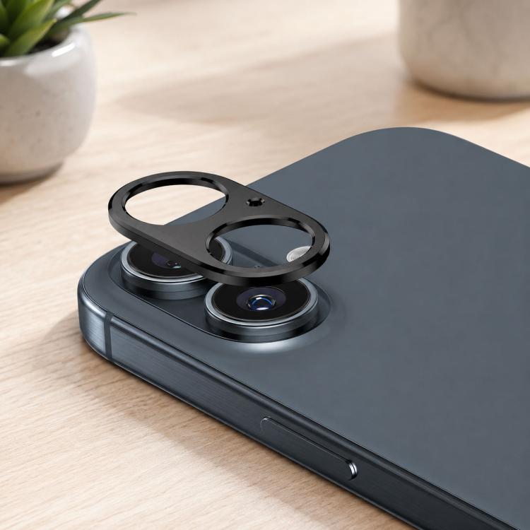 XDcase Titanium Alloy Hollow Camera Lens Protector, For iPhone 16 / 16 Plus