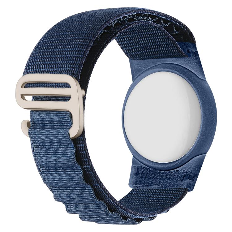 xDfind Silver Buckle Loop Nylon Band Style Anti-lost Tracker Protective Cover, For AirTag 2nd Gen / AirTag 1st Gen