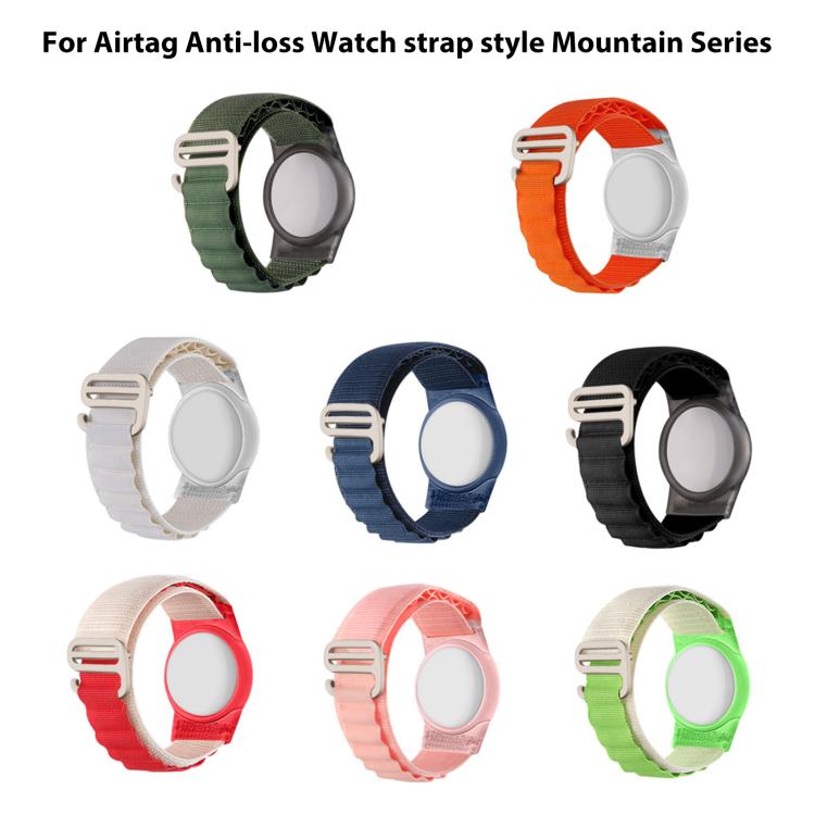 xDfind Silver Buckle Loop Nylon Band Style Anti-lost Tracker Protective Cover, For AirTag 2nd Gen / AirTag 1st Gen