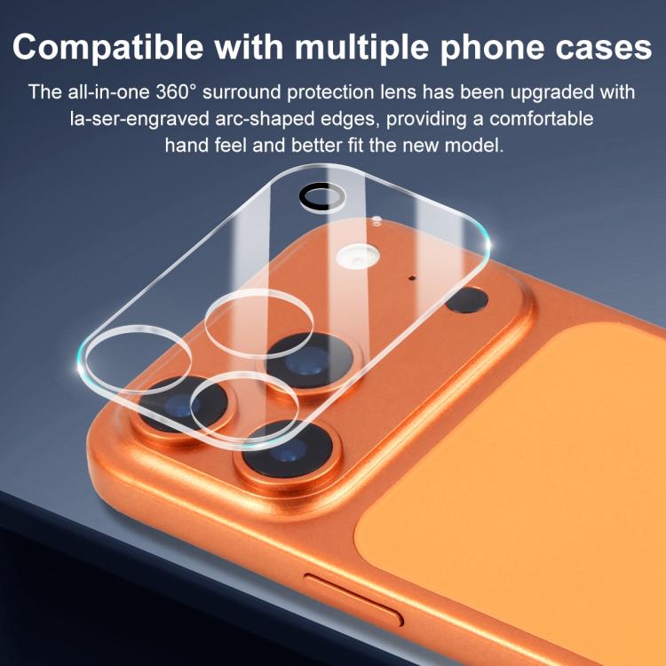 XDcase Transparent Integrated Tempered Glass Camera Film, For iPhone 17 Pro Max, For iPhone 17 Pro, For iPhone 17, For iPhone Air, For iPhone 16 Pro / 16 Pro Max, For iPhone 16 / 16 Plus, For iPhone 15 Pro / 15 Pro Max, For iPhone 15 / 15 Plus         ...