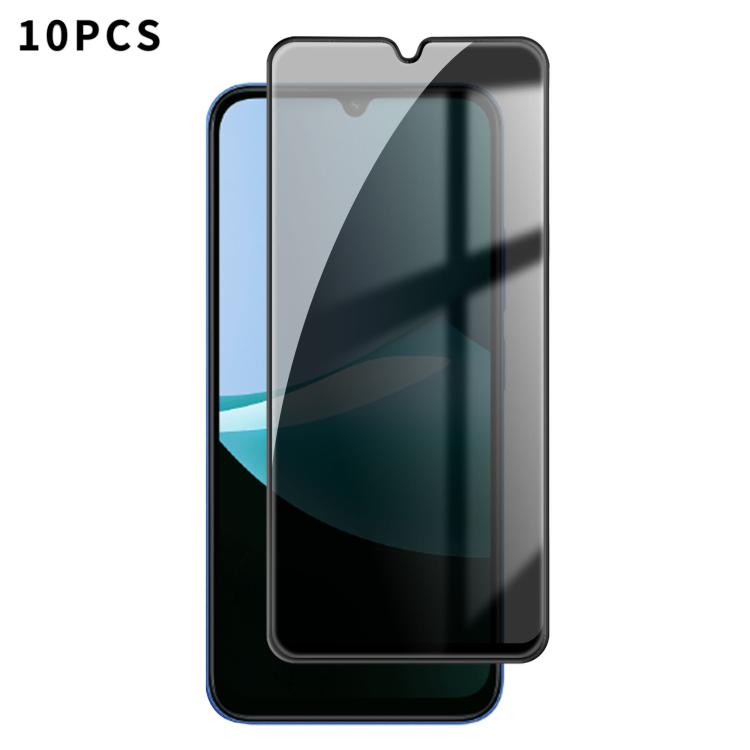 10pcs Kalebol High-Aluminum Screen-Printed Full-Coverage Black-Border Privacy Tempered Glass Film, For Redmi A7 Pro 171mm / Poco C85x 5G, For Redmi R70m 5G, For Redmi R70 5G, For Redmi Turbo 5 Pro Max / Poco X8 Pro Max                                  ...