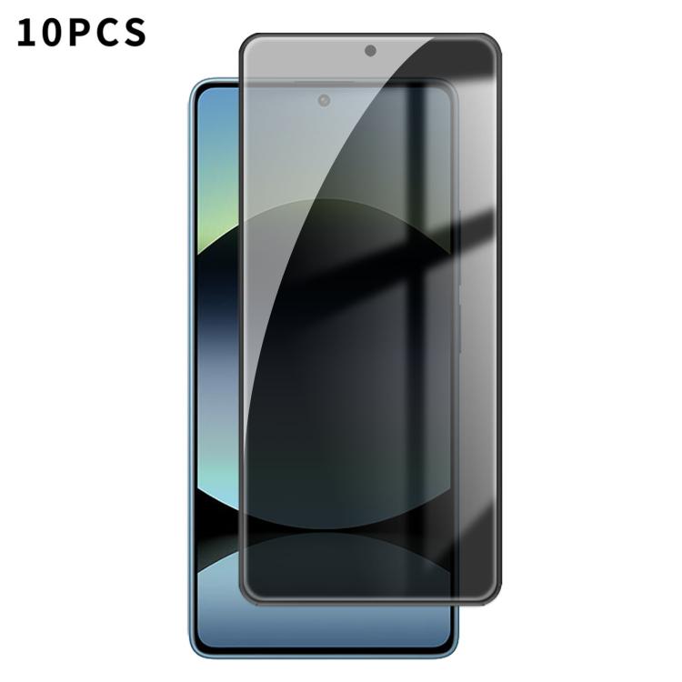 10pcs Kalebol High-Aluminum Screen-Printed Full-Coverage Black-Border Privacy Tempered Glass Film, For Redmi A7 Pro 171mm / Poco C85x 5G, For Redmi R70m 5G, For Redmi R70 5G, For Redmi Turbo 5 Pro Max / Poco X8 Pro Max                                  ...