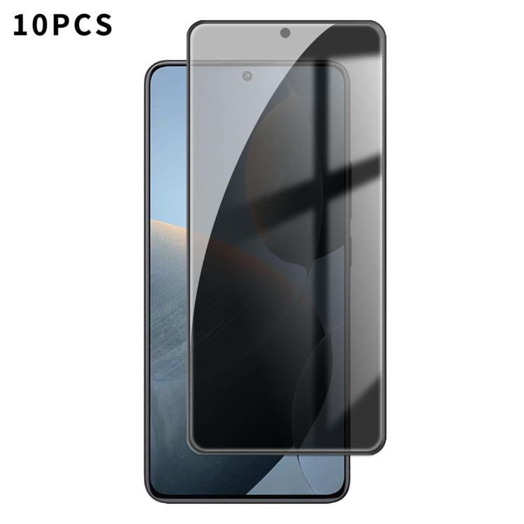 10pcs Kalebol High-Aluminum Screen-Printed Full-Coverage Black-Border Privacy Tempered Glass Film, For Redmi A7 Pro 171mm / Poco C85x 5G, For Redmi R70m 5G, For Redmi R70 5G, For Redmi Turbo 5 Pro Max / Poco X8 Pro Max                                  ...