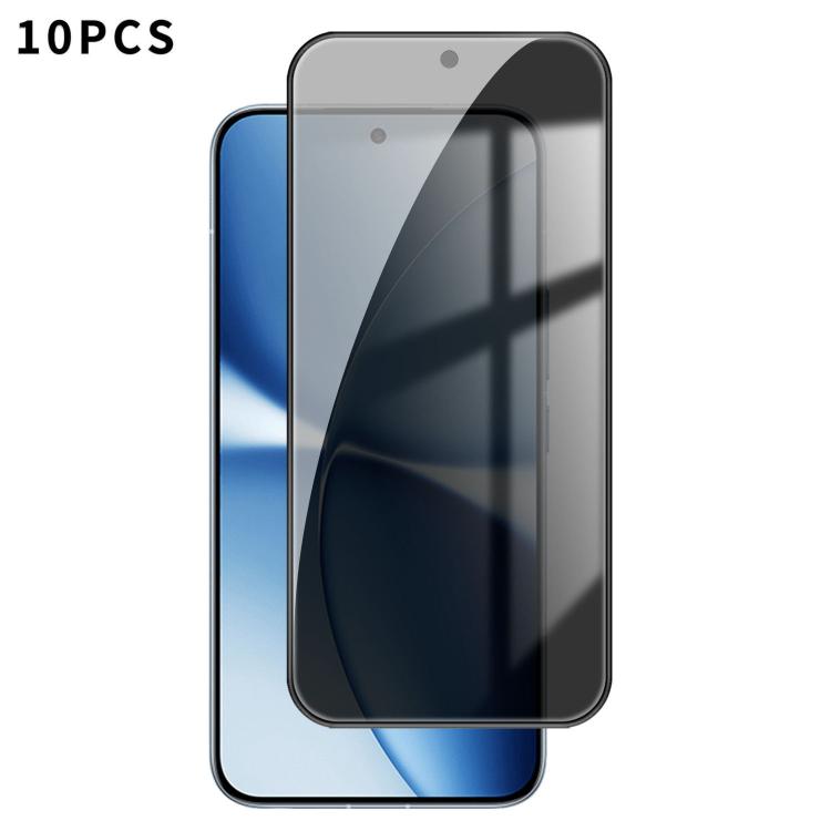 10pcs Kalebol High-Aluminum Screen-Printed Full-Coverage Black-Border Privacy Tempered Glass Film, For Redmi A7 Pro 171mm / Poco C85x 5G, For Redmi R70m 5G, For Redmi R70 5G, For Redmi Turbo 5 Pro Max / Poco X8 Pro Max                                  ...