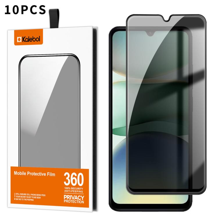 10pcs Kalebol High-Aluminum Screen-Printed Full-Coverage Black-Border Privacy Tempered Glass Film, For Redmi A7 Pro 171mm / Poco C85x 5G, For Redmi R70m 5G, For Redmi R70 5G, For Redmi Turbo 5 Pro Max / Poco X8 Pro Max                                  ...