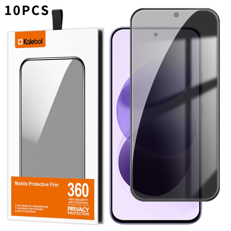 10pcs Kalebol High-Aluminum Screen-Printed Full-Coverage Black-Border Privacy Tempered Glass Film, For Redmi Note 17 4G Global 169.7mm, For Redmi Note 17 5G Global 169.7mm, For Redmi Note 17 Pro Max 5G Global 163.4mm                                    ...