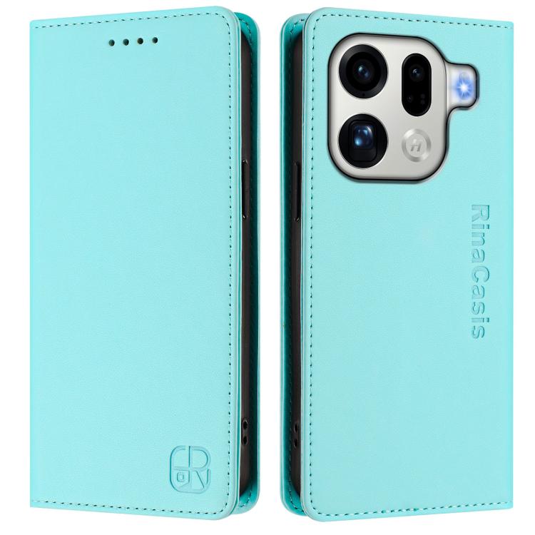 RC01 Dual-Folded Magnetic Suction RFID Leather Phone Case, For OPPO Find X9 Pro, For OPPO K13 Turbo 5G / K13 Turbo Pro 5G