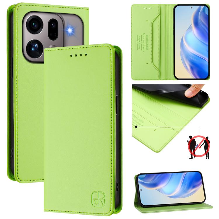 RC01 Dual-Folded Magnetic Suction RFID Leather Phone Case, For OPPO Reno16 F / FS 5G, For OPPO Reno16 / Reno16 Pro Global, For OPPO Find X9s Pro 5G, For OPPO Find X9 Ultra, For OPPO Find X9, For OPPO A6 GT 5G