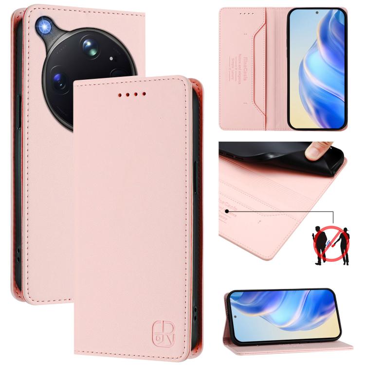 RC01 Dual-Folded Magnetic Suction RFID Leather Phone Case, For OPPO Reno16 F / FS 5G, For OPPO Reno16 / Reno16 Pro Global, For OPPO Find X9s Pro 5G, For OPPO Find X9 Ultra, For OPPO Find X9, For OPPO A6 GT 5G