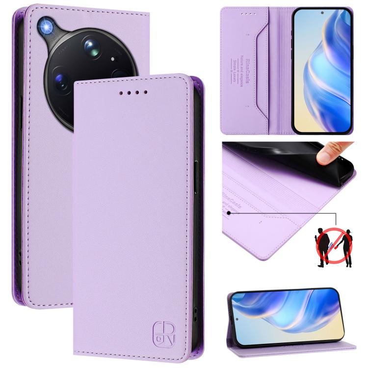 RC01 Dual-Folded Magnetic Suction RFID Leather Phone Case, For OPPO Reno16 F / FS 5G, For OPPO Reno16 / Reno16 Pro Global, For OPPO Find X9s Pro 5G, For OPPO Find X9 Ultra, For OPPO Find X9, For OPPO A6 GT 5G