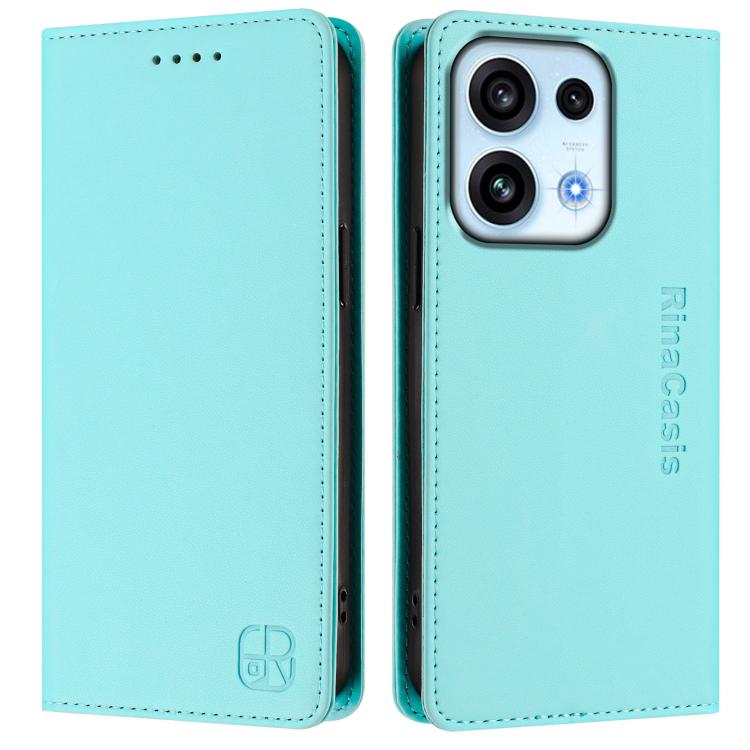 RC01 Dual-Folded Magnetic Suction RFID Leather Phone Case, For OPPO Reno16 F / FS 5G, For OPPO Reno16 / Reno16 Pro Global, For OPPO Find X9s Pro 5G, For OPPO Find X9 Ultra, For OPPO Find X9, For OPPO A6 GT 5G