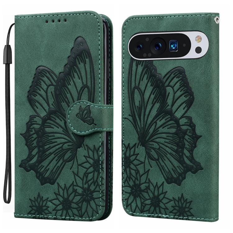 Retro Skin Feel Butterflies Embossing Horizontal Flip Leather Phone Case, For Google Pixel 10a, For Google Pixel 9 Pro XL / 10 Pro XL, For Google Pixel 9 / 10 Pro