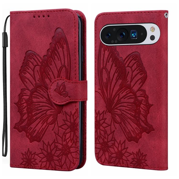 Retro Skin Feel Butterflies Embossing Horizontal Flip Leather Phone Case, For Google Pixel 10a, For Google Pixel 9 Pro XL / 10 Pro XL, For Google Pixel 9 / 10 Pro