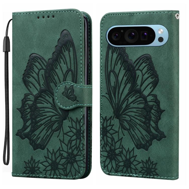 Retro Skin Feel Butterflies Embossing Horizontal Flip Leather Phone Case, For Google Pixel 10a, For Google Pixel 9 Pro XL / 10 Pro XL, For Google Pixel 9 / 10 Pro