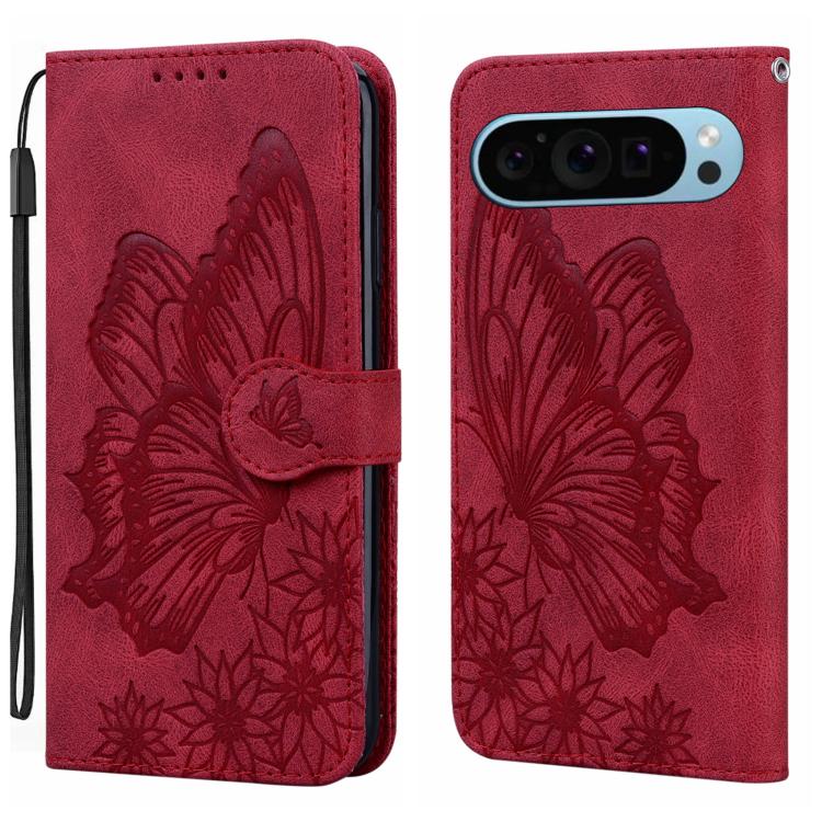 Retro Skin Feel Butterflies Embossing Horizontal Flip Leather Phone Case, For Google Pixel 10a, For Google Pixel 9 Pro XL / 10 Pro XL, For Google Pixel 9 / 10 Pro