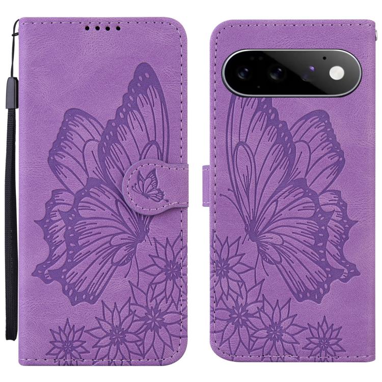 Retro Skin Feel Butterflies Embossing Horizontal Flip Leather Phone Case, For Google Pixel 11 Pro XL, For Google Pixel 11 / 11 Pro, For Google Pixel 10a, For Google Pixel 9 Pro XL / 10 Pro XL, For Google Pixel 9 / 10 Pro