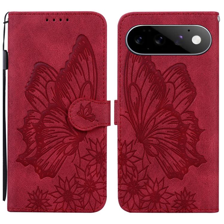 Retro Skin Feel Butterflies Embossing Horizontal Flip Leather Phone Case, For Google Pixel 11 Pro XL, For Google Pixel 11 / 11 Pro, For Google Pixel 10a, For Google Pixel 9 Pro XL / 10 Pro XL, For Google Pixel 9 / 10 Pro