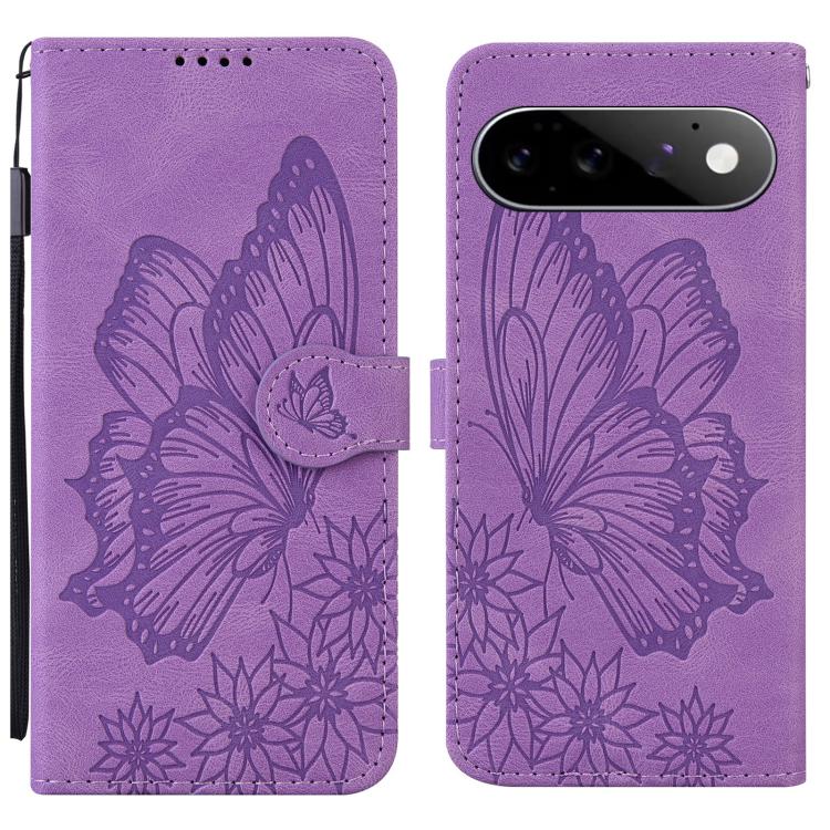 Retro Skin Feel Butterflies Embossing Horizontal Flip Leather Phone Case, For Google Pixel 11 Pro XL, For Google Pixel 11 / 11 Pro, For Google Pixel 10a, For Google Pixel 9 Pro XL / 10 Pro XL, For Google Pixel 9 / 10 Pro