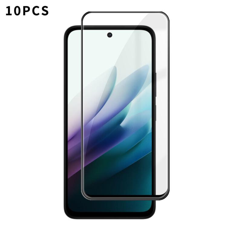 10pcs Kalebol High-Aluminum Screen-Printed Full-Coverage Anti-Fingerprint Black-Bordered HD Tempered Glass Film, For Redmi A7 Pro 171mm / Poco C85x 5G, For Redmi R70m 5G, For Redmi R70 5G, For Redmi Turbo 5 Pro Max / Poco X8 Pro Max                    ...