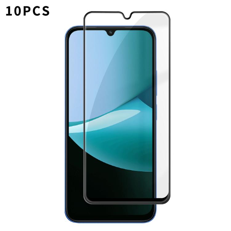 10pcs Kalebol High-Aluminum Screen-Printed Full-Coverage Anti-Fingerprint Black-Bordered HD Tempered Glass Film, For Redmi A7 Pro 171mm / Poco C85x 5G, For Redmi R70m 5G, For Redmi R70 5G, For Redmi Turbo 5 Pro Max / Poco X8 Pro Max                    ...