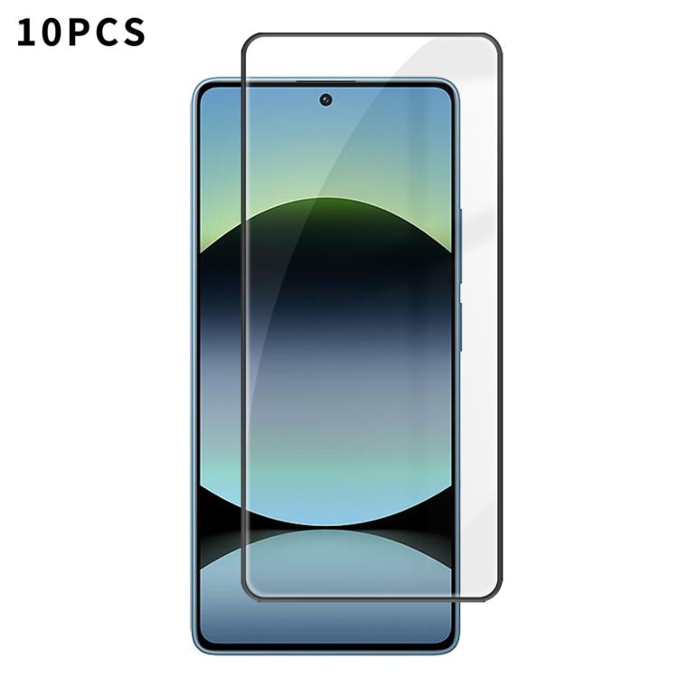 10pcs Kalebol High-Aluminum Screen-Printed Full-Coverage Anti-Fingerprint Black-Bordered HD Tempered Glass Film, For Redmi A7 Pro 171mm / Poco C85x 5G, For Redmi R70m 5G, For Redmi R70 5G, For Redmi Turbo 5 Pro Max / Poco X8 Pro Max                    ...