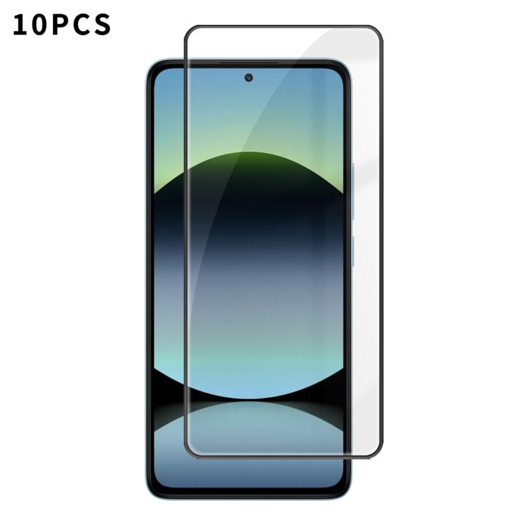 10pcs Kalebol High-Aluminum Screen-Printed Full-Coverage Anti-Fingerprint Black-Bordered HD Tempered Glass Film, For Redmi A7 Pro 171mm / Poco C85x 5G, For Redmi R70m 5G, For Redmi R70 5G, For Redmi Turbo 5 Pro Max / Poco X8 Pro Max                    ...