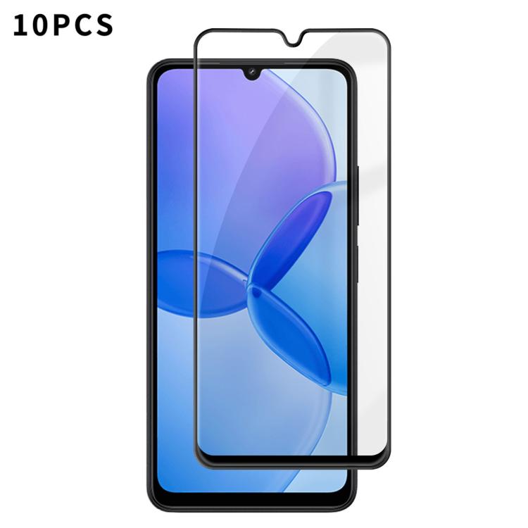 10pcs Kalebol High-Aluminum Screen-Printed Full-Coverage Anti-Fingerprint Black-Bordered HD Tempered Glass Film, For Redmi A7 Pro 171mm / Poco C85x 5G, For Redmi R70m 5G, For Redmi R70 5G, For Redmi Turbo 5 Pro Max / Poco X8 Pro Max                    ...