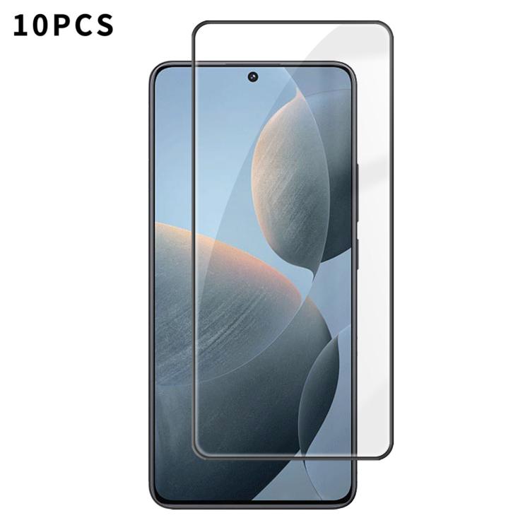10pcs Kalebol High-Aluminum Screen-Printed Full-Coverage Anti-Fingerprint Black-Bordered HD Tempered Glass Film, For Redmi A7 Pro 171mm / Poco C85x 5G, For Redmi R70m 5G, For Redmi R70 5G, For Redmi Turbo 5 Pro Max / Poco X8 Pro Max                    ...