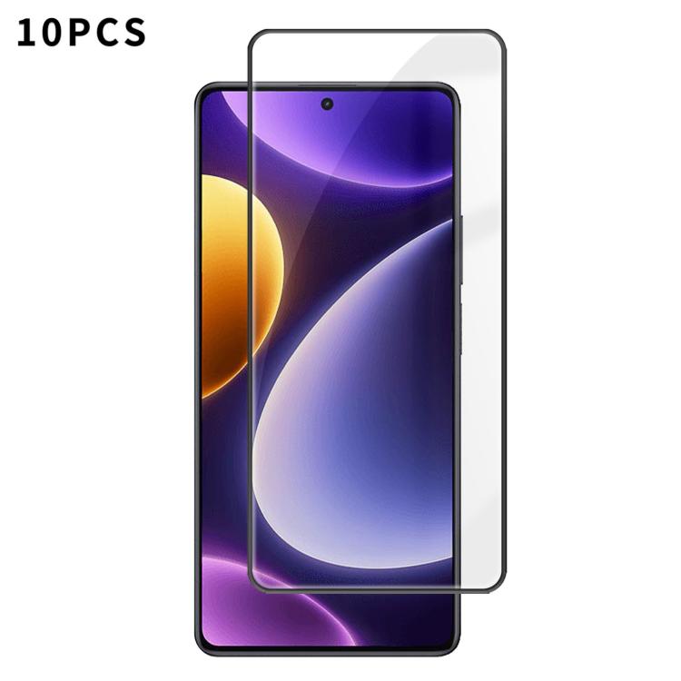 10pcs Kalebol High-Aluminum Screen-Printed Full-Coverage Anti-Fingerprint Black-Bordered HD Tempered Glass Film, For Redmi A7 Pro 171mm / Poco C85x 5G, For Redmi R70m 5G, For Redmi R70 5G, For Redmi Turbo 5 Pro Max / Poco X8 Pro Max                    ...