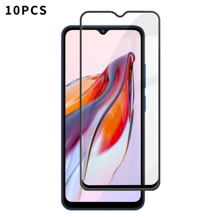10pcs Kalebol High-Aluminum Screen-Printed Full-Coverage Anti-Fingerprint Black-Bordered HD Tempered Glass Film, For Redmi A7 Pro 171mm / Poco C85x 5G, For Redmi R70m 5G, For Redmi R70 5G, For Redmi Turbo 5 Pro Max / Poco X8 Pro Max                    ...